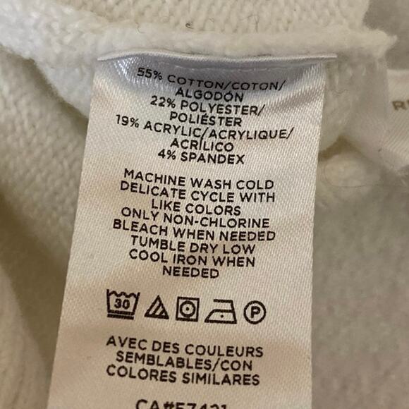 Ann Taylor LOFT Women's White Black Heart Long Sleeve Crewneck Sweater Size S - Picture 5 of 5